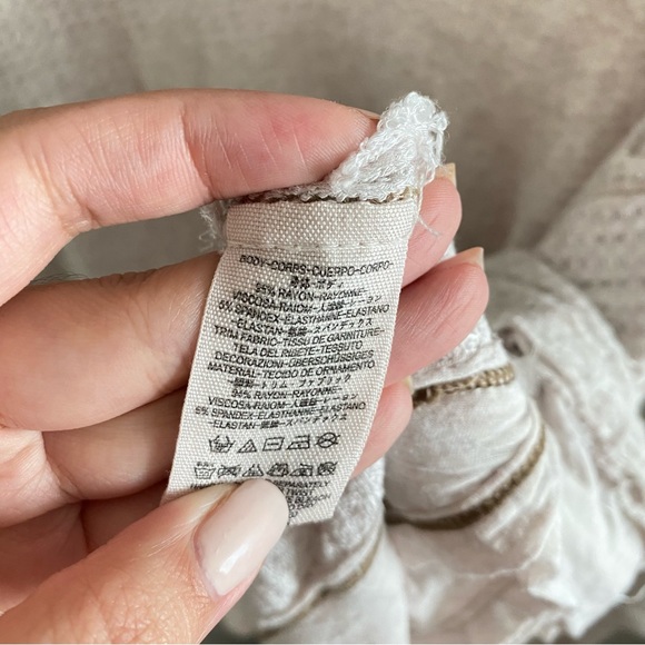 FREE PEOPLE Beige Laguna Thermal Waffle Long Sleeve Top - Picture 8 of 10